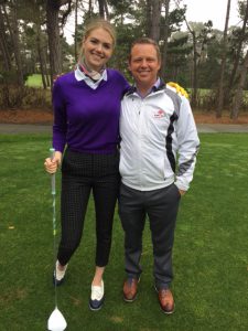 kate upton and cole handley at poppy hills golf course
